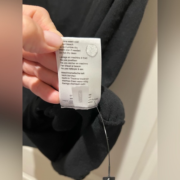 Anine Bing Tanner Black Shoulder Pad Dress Size S - Picture 9 of 9